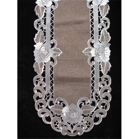 Sinobrite Sinobrite H8810-KF Cocoa Linen Round Doily; 8 in. H8810/KF(008)